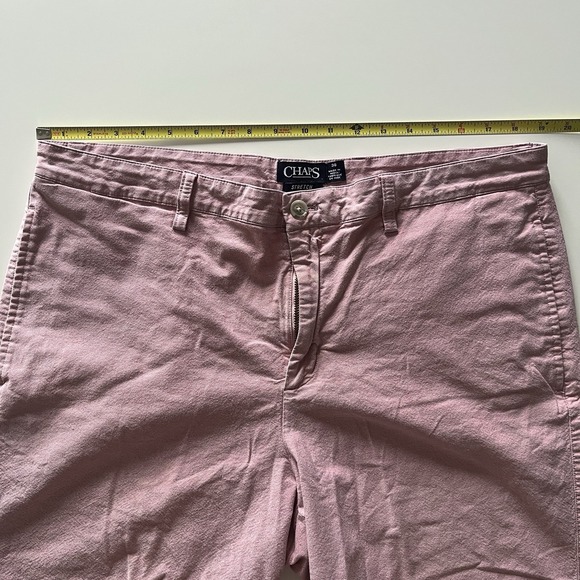 Chaps Men's Size 38 Stretch Red Maroon Chino Shorts Pockets Cotton - Picture 7 of 7